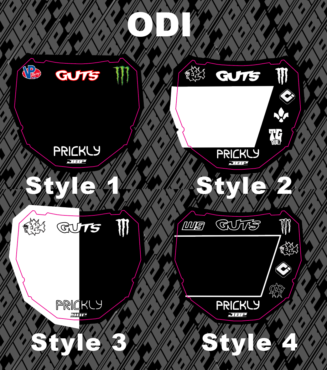 Odi Sticker Predesigned Odi Plate Decal – WaveMotosports